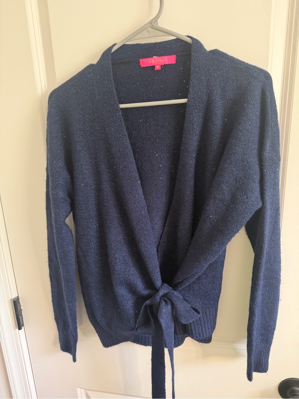 Lilly Pulitzer Navy Dixie wrap  Sweater Cardigan